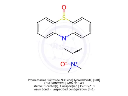 Chemical structure of Promethazine Sulfoxide N-Oxide(Hydrochloride)