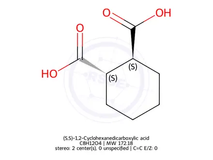 Chemical structure of (S,S)-1,2-Cyclohexanedicarboxylic acid