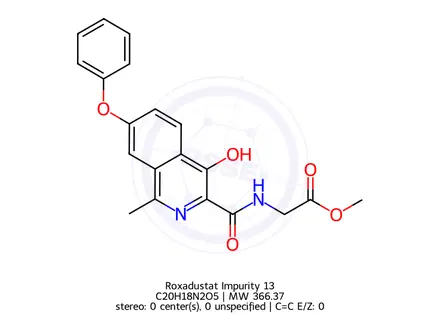Chemical structure of Roxadustat Impurity 13