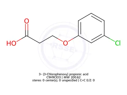Chemical structure of 3- (3-Chlorophenoxy) propionic acid