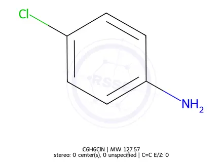 Chemical structure of 4-Chloroaniline