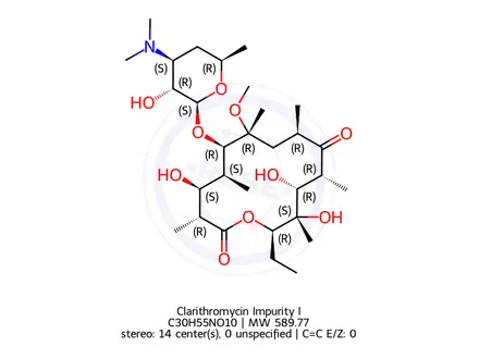 Chemical structure of Clarithromycin Impurity I