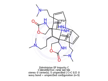 Chemical structure of Zolmitriptan EP Impurity C