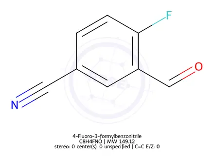 Chemical structure of 4-Fluoro-3-formylbenzonitrile