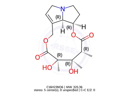 Chemical structure of Monocrotaline