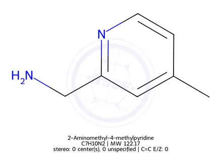 Chemical structure of 2-Aminomethyl-4-methylpyridine