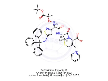 Chemical structure of Ceftazidime Impurity D