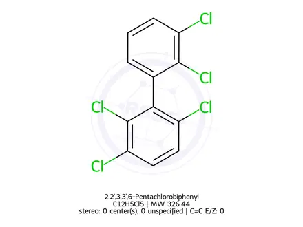 Chemical structure of 2,2',3,3',6-Pentachlorobiphenyl