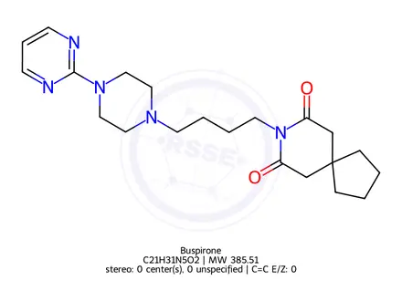 Chemical structure of Buspirone