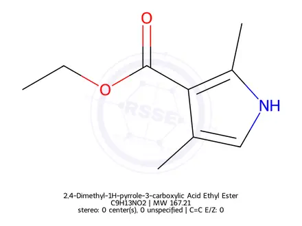 Chemical structure of 2,4-Dimethyl-1H-pyrrole-3-carboxylic Acid Ethyl Ester