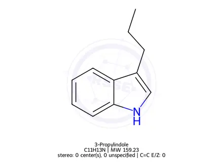 Chemical structure of 3-Propylindole