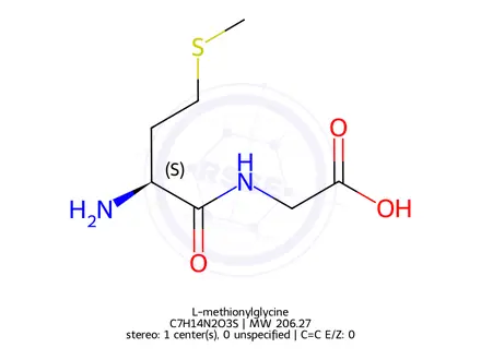 Chemical structure of L-methionylglycine