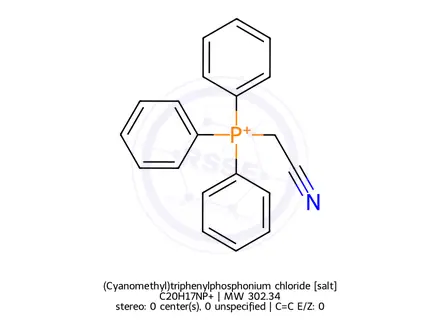Chemical structure of (Cyanomethyl)triphenylphosphonium chloride