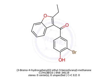 Chemical structure of Benzbromarone EP Impurity A