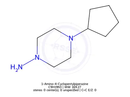 Chemical structure of 4-cyclopentylpiperazin-1-amine