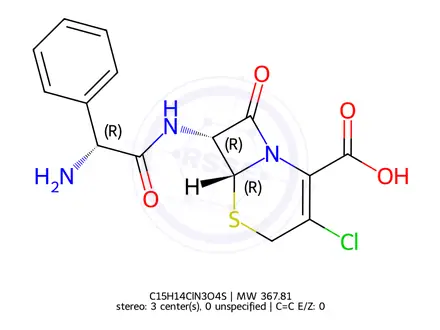 Chemical structure of Cefaclor