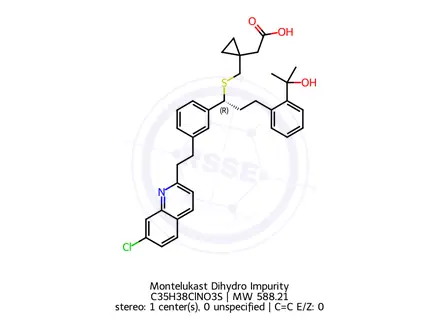 Chemical structure of Montelukast Dihydro Impurity