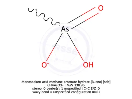 Chemical structure of Monosodium acid methane arsonate hydrate (Bueno)