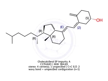 Chemical structure of Cholecalciferol EP Impurity A