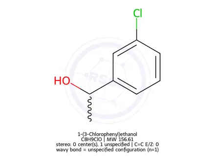 Chemical structure of 1-(3-Chlorophenyl)ethanol