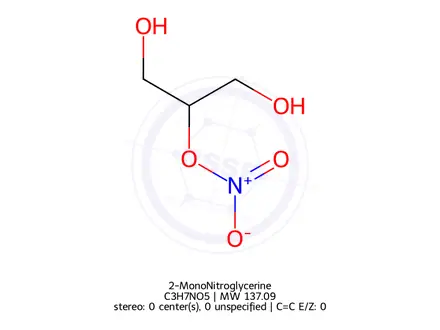 Chemical structure of 2-Mononitroglycerin solution