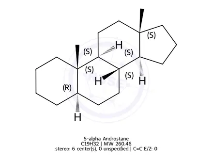 Chemical structure of 5-alpha Androstane