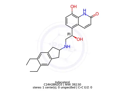 Chemical structure of Indacaterol (Acetic Acid)
