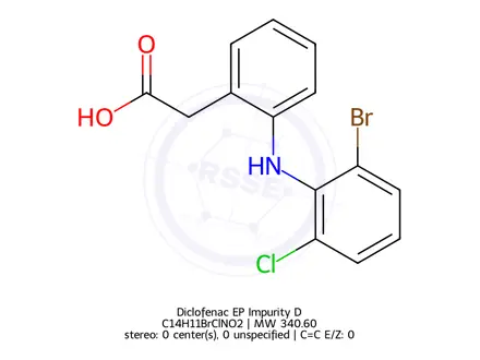 Chemical structure of Diclofenac EP Impurity D