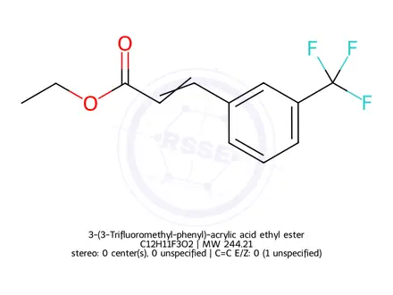 Chemical structure of 3-(3-trifluoromethyl-phenyl)-acrylic acid ethyl ester