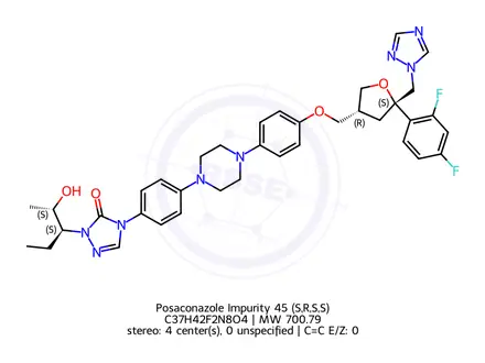 Chemical structure of Posaconazole Impurity 45 (S,R,S,S)