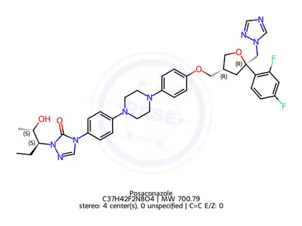 Chemical structure of Posaconazole