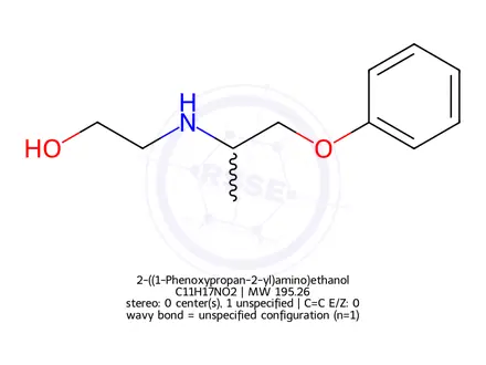 Chemical structure of 2-((1-Phenoxypropan-2-yl)amino)ethanol