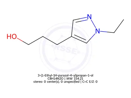 Chemical structure of 3-(1-Ethyl-1H-pyrazol-4-yl)propan-1-ol