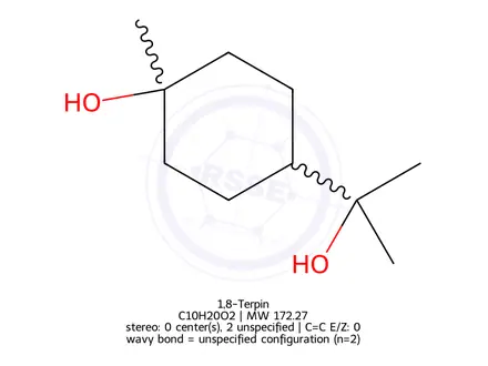 Chemical structure of 1,8-Terpin