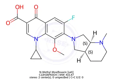 Chemical structure of N-Methyl Moxifloxacin