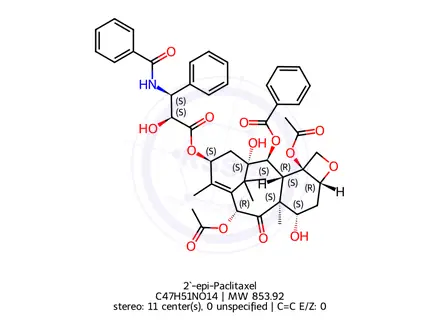 Chemical structure of 2`-epi-Paclitaxel