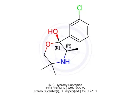Chemical structure of (R,R)-Hydroxy Bupropion