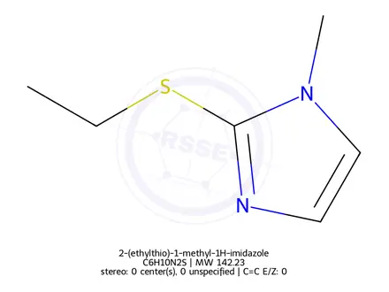 Chemical structure of 2-(ethylthio)-1-methyl-1H-imidazole