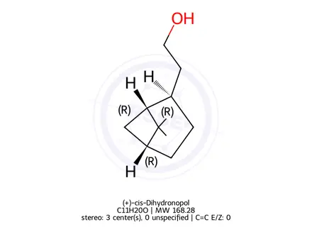 Chemical structure of (+)-cis-Dihydronopol