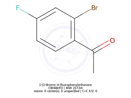 Chemical structure of 1-(2-Bromo-4-fluorophenyl)ethanone;
