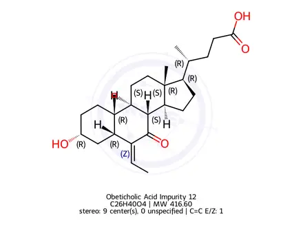 Chemical structure of Obeticholic Acid Impurity 12