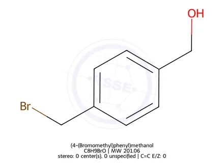 Chemical structure of (4-(Bromomethyl)phenyl)methanol