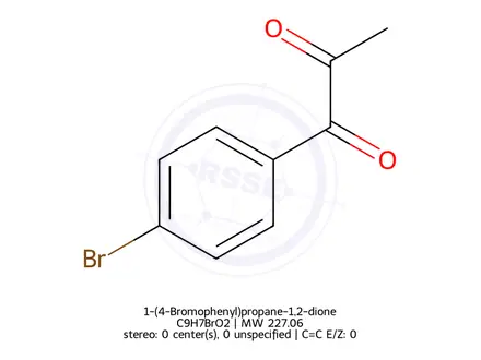 Chemical structure of 1-(4-Bromophenyl)propane-1,2-dione