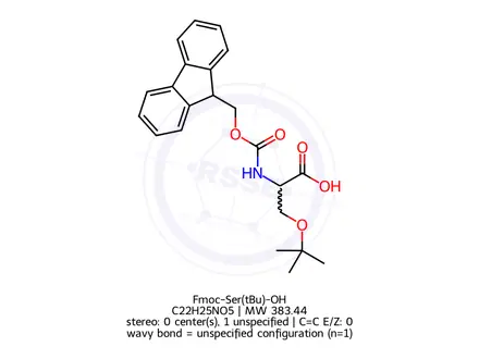 Chemical structure of Fmoc-Ser(tBu)-OH