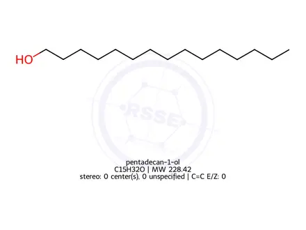 Chemical structure of pentadecan-1-ol