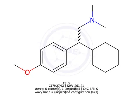 Chemical structure of Venlafaxine Hydrochloride-Impurity G (Freebase)