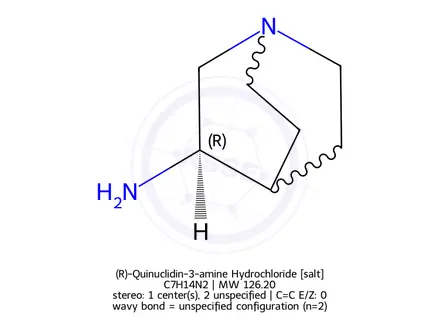 Chemical structure of (R)-Quinuclidin-3-amine Hydrochloride