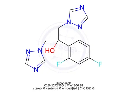 Chemical structure of Fluconazole