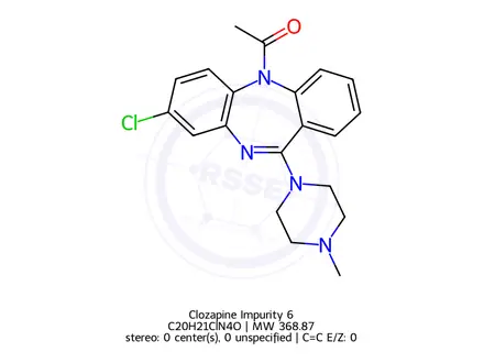 Chemical structure of N-Acetyl clozapine