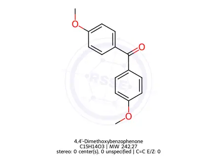 Chemical structure of 4,4'-Dimethoxybenzophenone